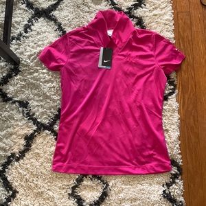 Nike dri-fit golf polo - pink - size M